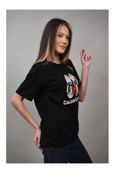 Cocco Rossa ΜΠΛΟΥΖΑ ΜΕ ΤΥΠΩΜΑ NEBULARY ΤΕΝΙΣ Μαύρο M-L