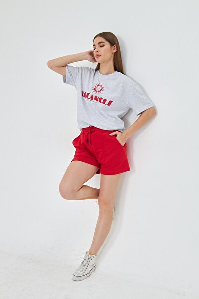 The Champ Clothing Γυναικείο Comfort T-Shirt Vacanses με στάμπα 100% βαμβάκι