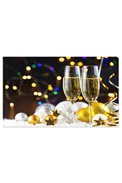 StoryGift Romania Tablou Canvas Cu Sampanie Si Balon La Revelion - Sarbatoare...