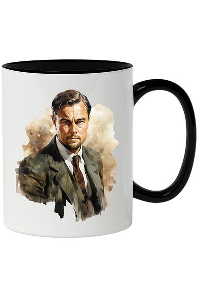 StoryGift Romania Leonardo DiCaprio Mug, Actor, Star, Movies, Celebrity, Multicolor 330 ml,, With