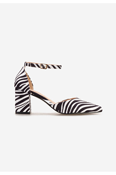 B T Shoes Alivila V2 Zebra Chunky Heel Shoes