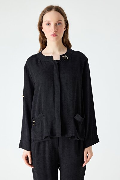 FEVER Kırınkıl dokulu tunik gömlek