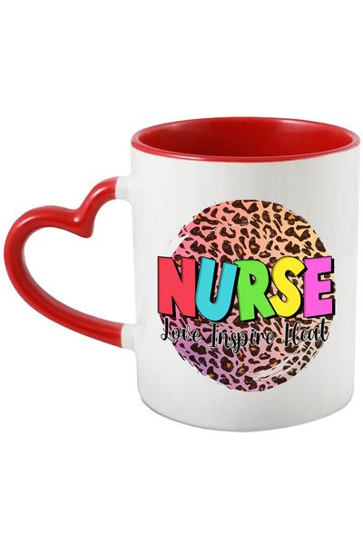 StoryGift Romania Cana Cu Mesajul "nurse, Love, Inspire, Heat", Profesie, Ilu...
