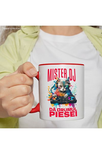 StoryGift Romania Mug mystery dj. let the song go cat cat fun, 330ml, Ceramic with Handle, With ,STG