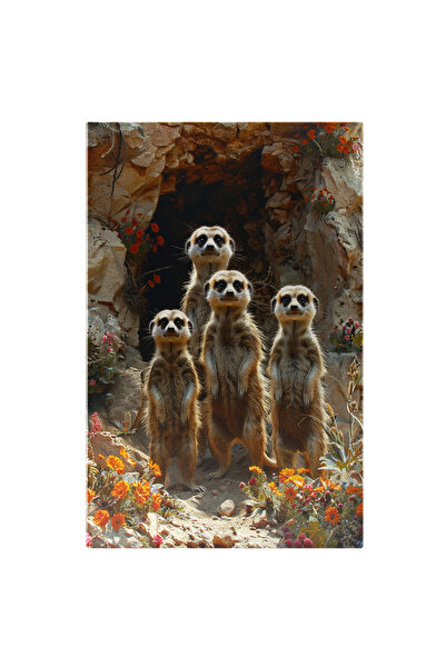 StoryGift Romania Tablou Canvas Suricatele Și Povestea Lor În Tablou Natural ...