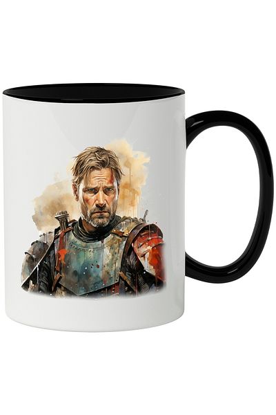 StoryGift Romania Mug With Jamie Lannister, Game Of Thrones, Fantasy, Character, Multicolor 330 ml, , With