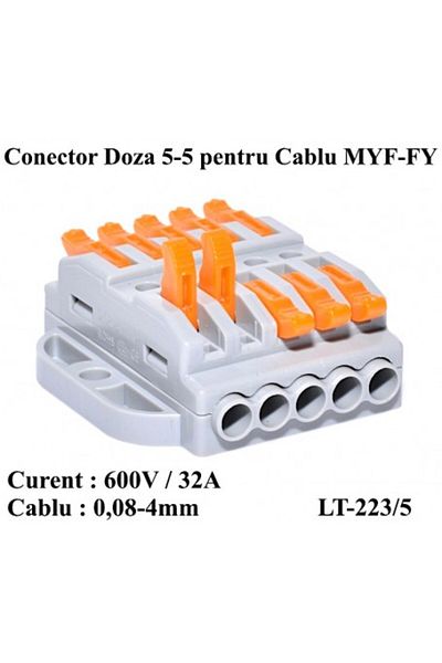 CLASSLIGHTS Mufă conector pentru cablu 5-5 LT-223/5, ElectroAZ
