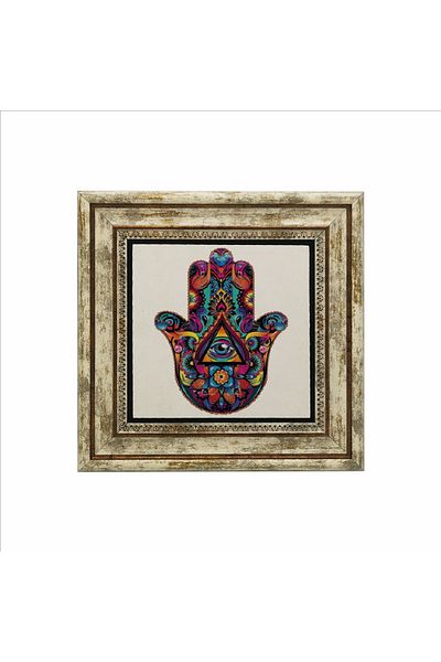 Sadrazam Fatima's Hand Printed Natural Stone Painting (25 X 25 Kd-2)