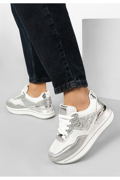 B T Shoes Sneakers Cu Platformă Hanifa Argintii