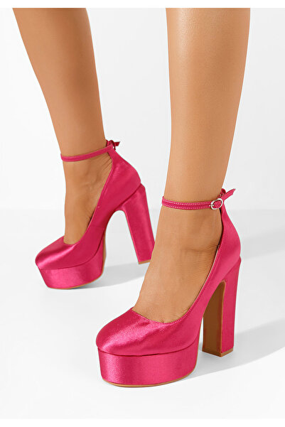 B T Shoes Fuchsiové lodičky s platformou Matea V4