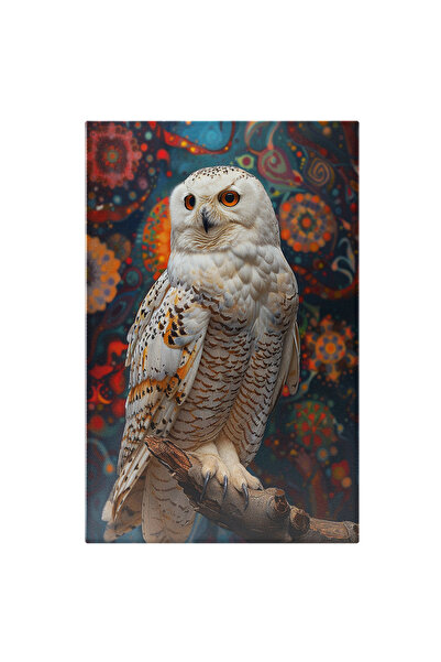 StoryGift Romania Tablou Canvas: Bufnița, Paznic Al Unui Fundal Colorat - Pri...