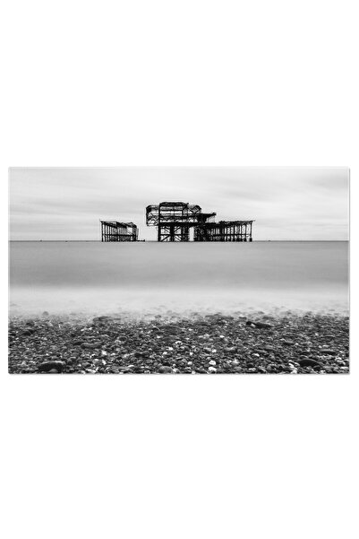 StoryGift Romania Tablou Canvas - Litoral Industrial: Structura, Mare, Natura...