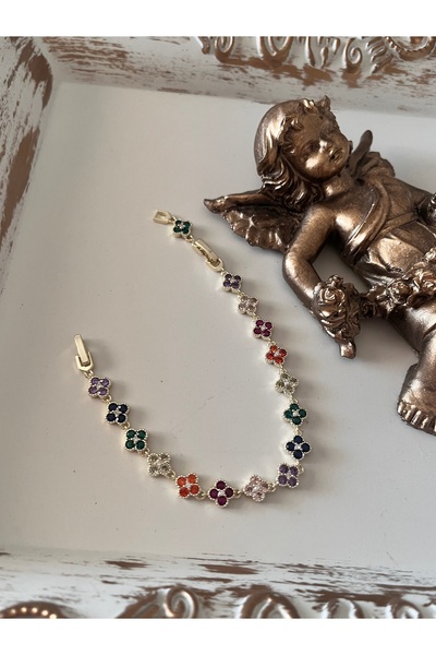 Aka Renkli taşlı marka model kaplama bileklik