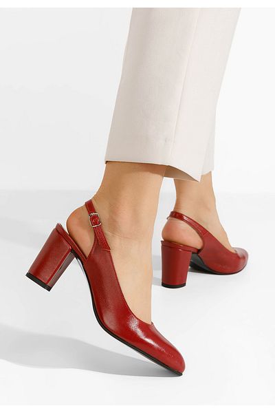 B T Shoes Red Corusa Slingback Shoes