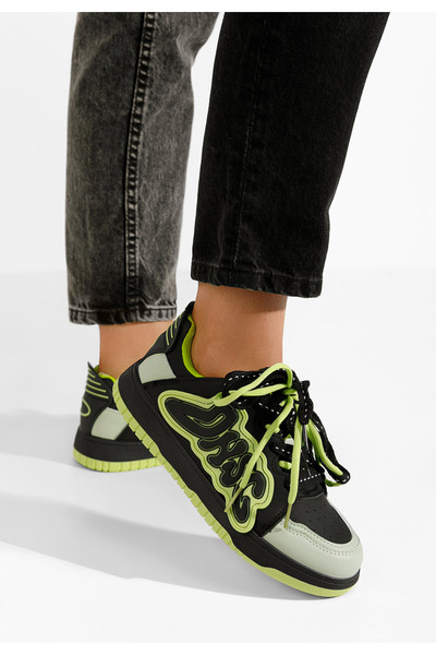 B T Shoes Zelené dámské tenisky Tabatha