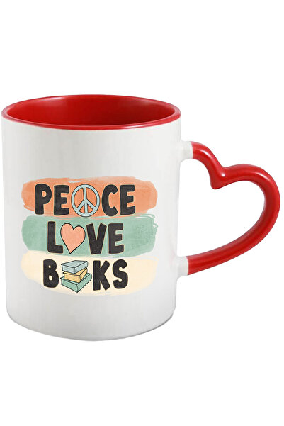 StoryGift Romania Cana Cu Mesajul "peace, Love, Books", Carte, Ilustratie, Li...