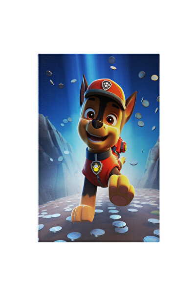 StoryGift Romania Tablou Canvas: Cățel Patrula Secretă Cu Costum Roșu Alergân...