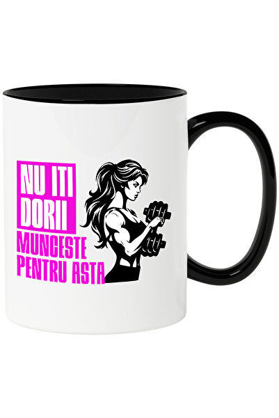 StoryGift Romania Cana Cu Motivational Iubitorii De Sport Femeie Ridicand Gan...