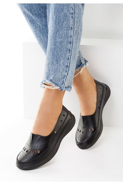 B T Shoes Black suede genuine leather loafers