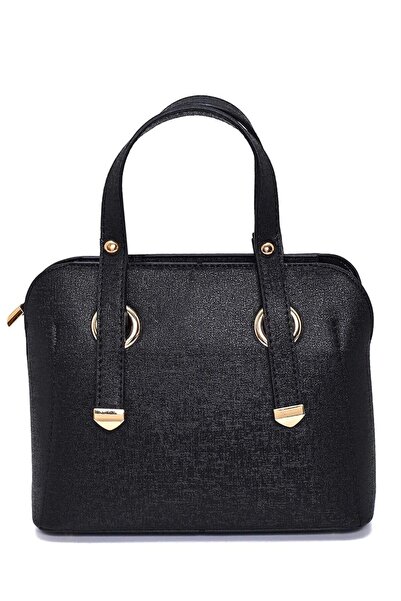 Armine Modern Practical Zippered Shoulder Bag Black Bag