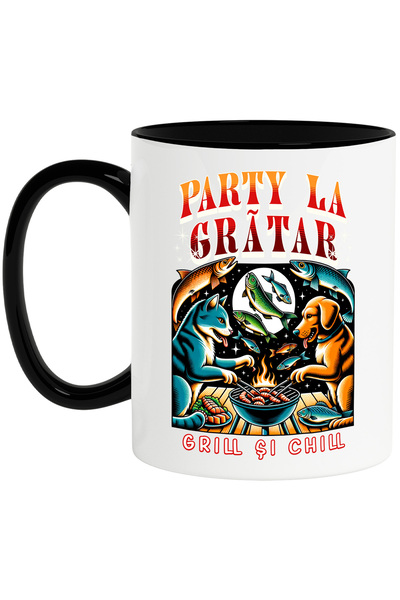 StoryGift Romania Cana Party La Gaătar Animale Impreuna Familie, 330ml, Ceram...