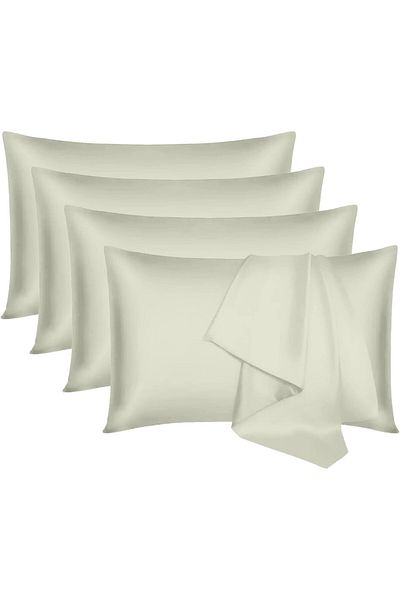 Hotel Linen Klub 4-Piece 100% Cotton Sateen Pillowcase (50x75cm) – Silky Soft Feel Like Satin, Hotel-Quality Bedding
