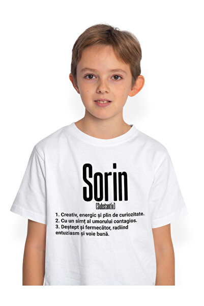 StoryGift Romania Tricou Copii Baieti Cu Numele Sorin, Cu Mesaj Motivational,...