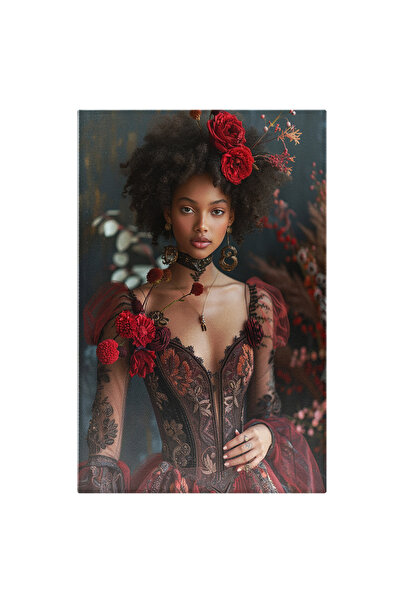 StoryGift Romania Tablou Canvas Domnișoara Pregătită De Bal În Rochie Antică ...
