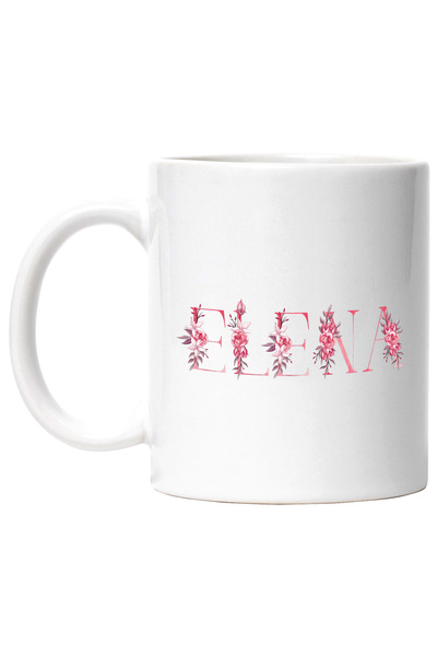 StoryGift Romania Cana Cu Numele Elena, Floral, Colorat, Creativ, Frumos, Uni...
