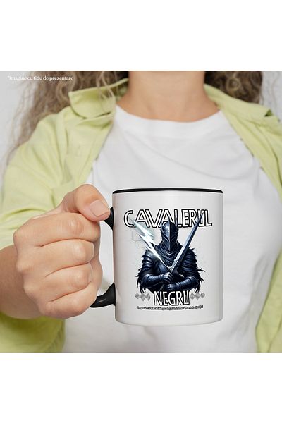 StoryGift Romania Mug The Black Knight Iron Armor Shining Swords, 330ml, Ceramic with Handle, With, STG