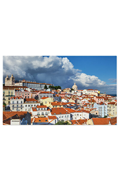 StoryGift Romania Tablou Canvas 40 x 25CM - Alfama, Lisboa - Vedere Panoramic...