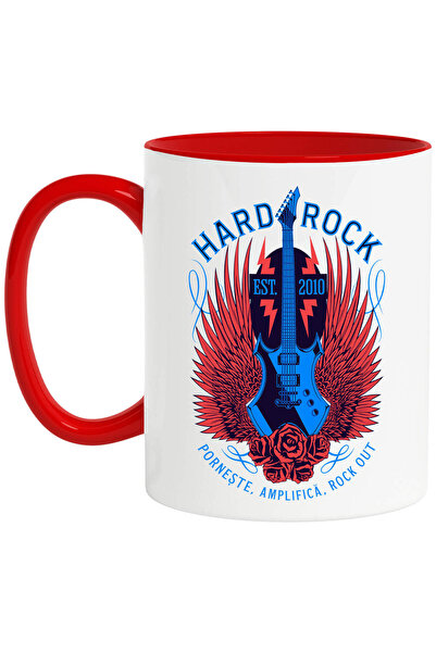 StoryGift Romania Cana Cu Chitara Rock&roll Aripi De Inger Trandafiri Rosii T...