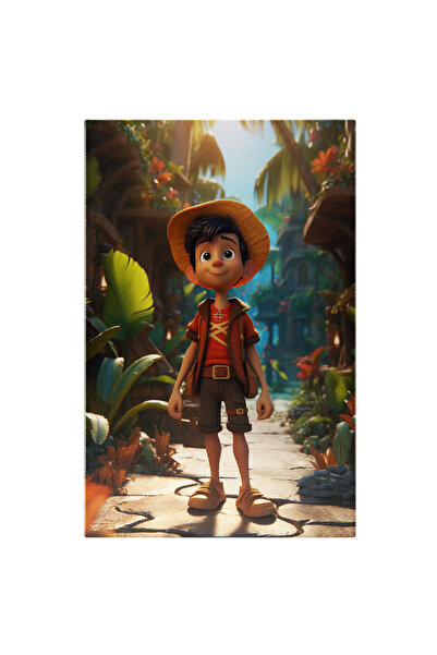 StoryGift Romania Tablou Canvas: Băiat Cu Pălărie, Explorează Jungla- Artă Di...