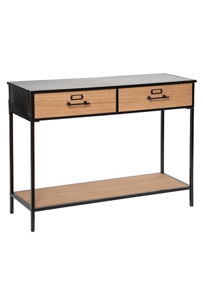 Atmosphera Baris 2-Drawer Rectangular Console Table 84.5 x 38 x 112 cm