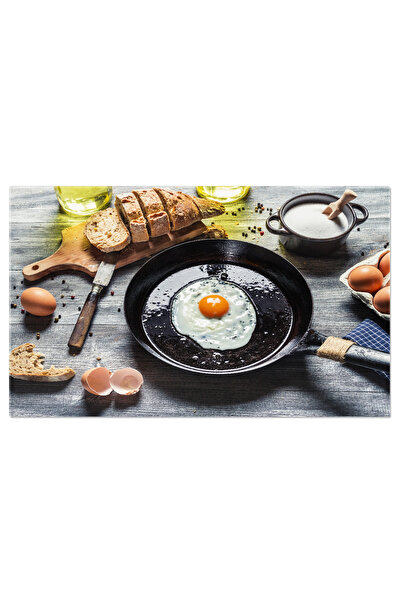 StoryGift Romania Tablou Canvas: Gust Calit - Ou Prajit, Mic Dejun, Ulei