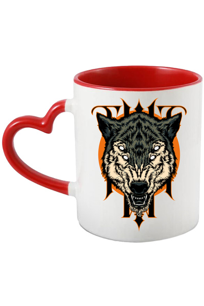 StoryGift Romania Cana Cu Cap De Lup, Ochi, Monstru, Cerc, Fantasy, Multicolo...