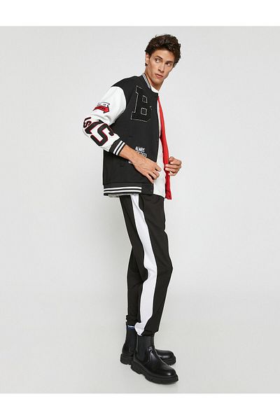 Koton Basic Sweatpants Jogger Waist Lace Color Blocked