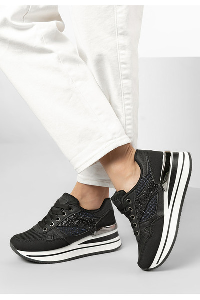 B T Shoes Sneakers Cu Platforma Camora Negri