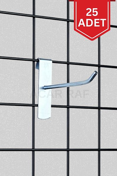 Acar Raf 20cm High 25 Pcs Wire Hooks and Rod Shelf