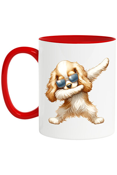 StoryGift Romania Cana Cu Un Catel Blanos Cu Ochelari Care Danseaza | Ilustra...