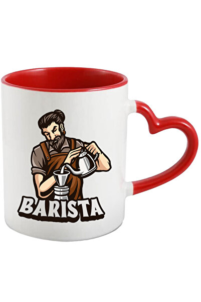 StoryGift Romania Cana Cu Barista, Ceainic, Barba, Cafenea, Sort, Hipster, Mu...