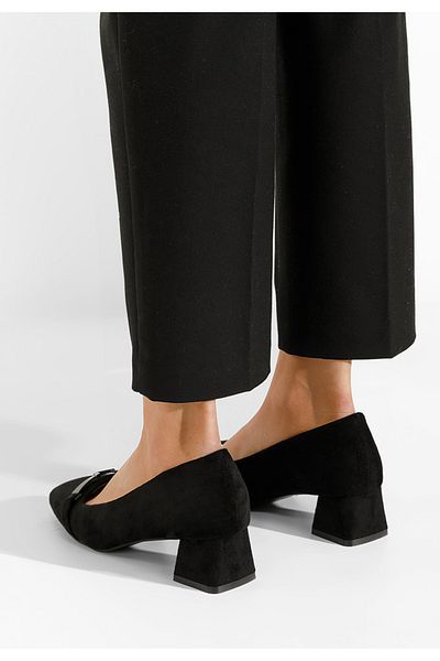 B T Shoes Pantofi Cu Toc Mic Gleria Negri