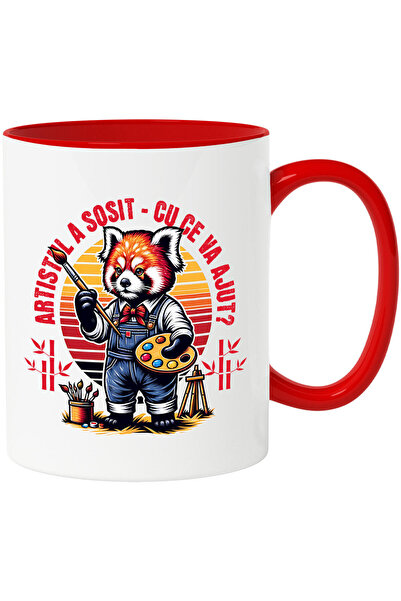 StoryGift Romania Cana Cu Vulpe Artista Pensula Pictura Text Artistul A Sosot...