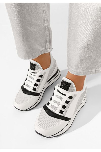B T Shoes Sneakers Cu Platforma Tamila Albi