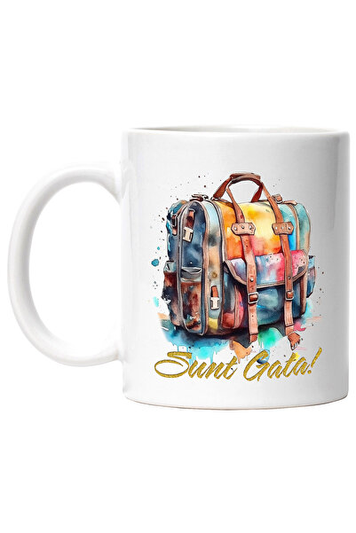 StoryGift Romania Cana Cu Mesaj Sunt Gata, Geanta, Ghiozdan, Sclipici, Multic...