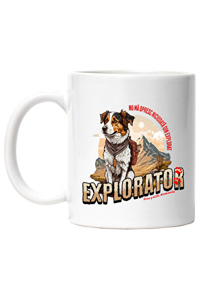 StoryGift Romania Cana Caine Labrador Cu Rucsac In Spate Pe Munte Text Explorator Natura Aventura,, Cu ,stg