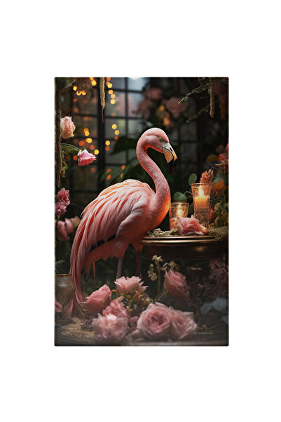 StoryGift Romania Tablou Canvas: Grădina Cu Flamingo Asorteuri Într-o Lume De...