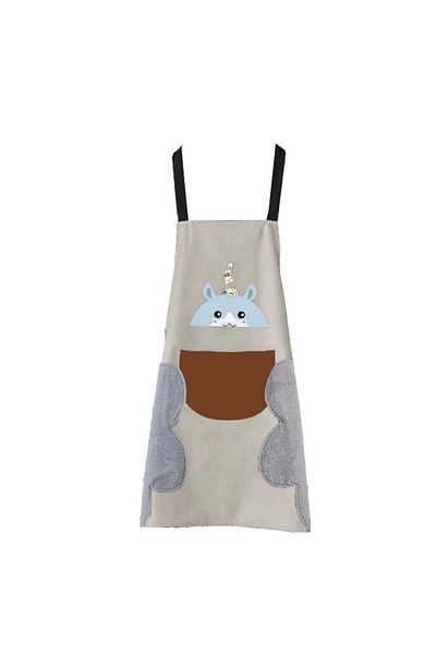 PUFO Șorț de bucătărie Ryno, șorț de gătit, mărime universală, crem/maro