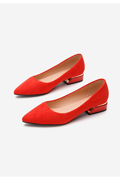 B T Shoes Bertesa V4 Red Low Heel Shoes