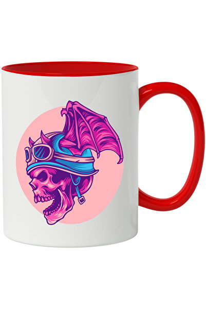 StoryGift Romania Cana Cu Craniu, Aripi, Demon, Liliac, Casca, Ochelari, Multicolor 330 Ml, Cerami, Cu ,stg